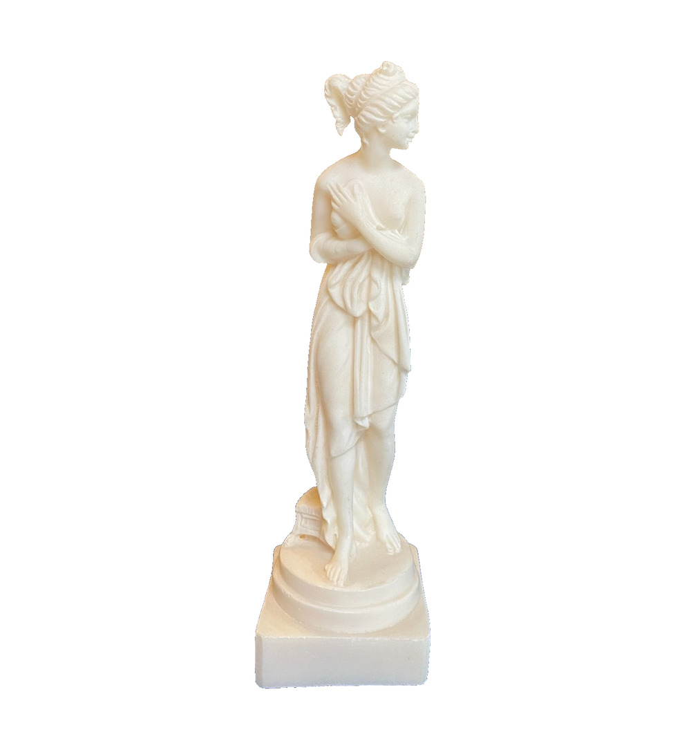 Greek Mythology Goddess Resin Alabaster Italica Woman Greece 6.25” x 2” 103B